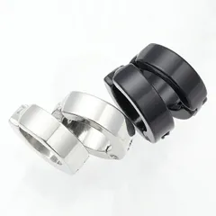 フープイヤリング メンズ レディース サージカルステンレス シンプル 定番 カジュアル 存在感がある ユニセックス 男女兼用 女性 男性 プレゼント メール便 送料無料 金属アレルギー対応 プレゼント 春夏秋冬 大人気