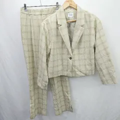 ◇ Φ LOWRYS FARM ローリーズファーム - チェック柄 カジュアル系 - セットアップ上下 サイズＭ ベージュ系 メンズ E  【1507280014288】