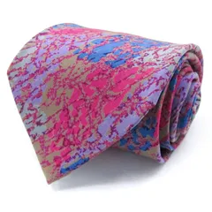 ミッソーニ ブランド ネクタイ シルク 総柄 メンズ パープル Missoni 【中古】