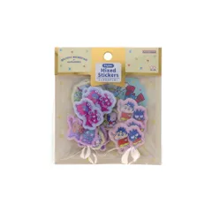 【メール便】クレヨンしんちゃんxサンリオキャラクターズ フレークシール ミックスステッカー はぴだんぶい サンスター文具 デコシール キャラクター グッズ 