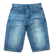 EDWIN 51334 ハイウエスト デニム ハーフパンツ ライトブルー サイズ32 メンズL エドウィン