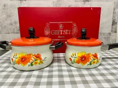 【ワカバト】ホーロー鍋　ラビアンローズ　両手鍋　未使用品 ワカバト】ホーロー鍋 ラビアンローズ 両手鍋 未使用品 - メルカリ