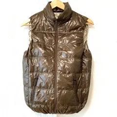 (^w^)b UNIQLO ユニクロ プレミアム ライトダウン ベスト ジャケット フェザー 軽量 防寒 秋冬 マストアイテム アウトドア インナーベスト アクティブ 317-064736 トップス ブラウン 茶系 メンズ 男性 サイズ S