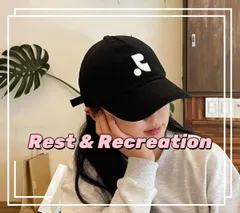 新店大感謝セール★ Rest & Recreation キャップ　帽子　男女兼用　韓国ファッションC