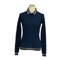 キャシャレル CACHAREL ニット ネイビー サイズ S ウール レディース F-S2394