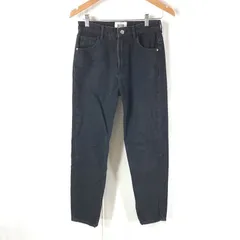 ザラ ZARA AUTHENTIC DENIM BY TRF パンツ デニム 革ラベル ポケット 組成表示タグなし 黒 2025032500104