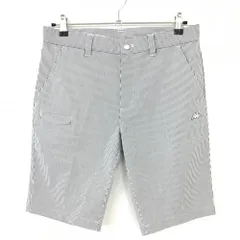 ★特価★【超美品】カッパ ハーフパンツ ネイビー×白 ピンストライプ ストレッチ メンズ M ゴルフウェア Kappa