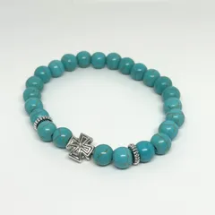 【即日発送！】ターコイズブレスレット　十字架　新品未使用　極美品