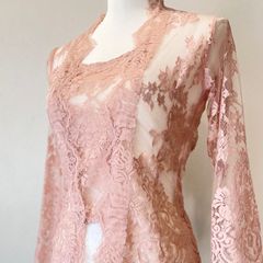 Kebaya クバヤ フレンチ レース ピンク インドネシア 民族衣装