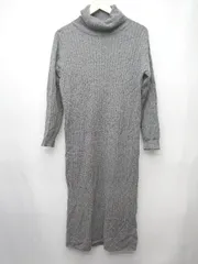 ◇ ⊇ BEAMS LIGHTS ビームス ライツ ウール混 長袖 膝下丈 ニット ワンピース 表記なし グレー レディース P  【1410230018932】のサムネイル