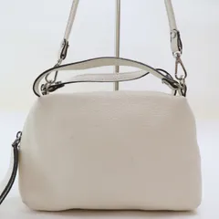 2509-59 ジャンニキャリーニ ハンドバッグ ショルダーバッグ 2WAY 美品 GIANNI CHIARINI レザー製 オフホワイト