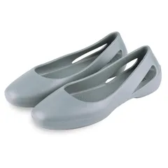 [ａｄｚｕ] ラバーパンプス EVA オフィスサンダル レディース フラットシューズ フラットパンプス オフィスシューズ 室内履き レインパンプス 軽量 ぺたんこ 雨の日 (グレー, 日本の靴のサイズ寸法, 大人, 数値, 24 [グレー] [24.5 cm]