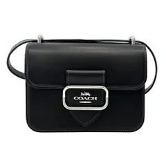 美品 COACH コーチ モーガン スクエア クロスボディ ショルダーバッグ CL416 ブラック レディース 古着 中古 USED