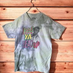 2PAC ヴィンテージ風タイダイTシャツ ラップT HIPHOP系ストリートM