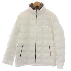 バーバリーブラックレーベル BURBERRY BLACK LABEL ラビットファーダウンジャケット ジップアップ M 白 ホワイト BMP11-722-02 /BMのサムネイル