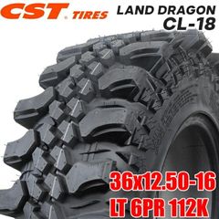 【2025年製】 送料無料 CST Tires 36x12.50-16 LT 112K 6PR LAND DRAGON CL-18 バイアス ランドドラゴン シーエスティー MTタイヤ オフロードタイヤ マッドテレーン 1本