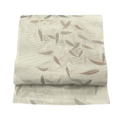 名古屋帯/京袋帯/夏用/絽/シルバー/仕立上がり/11394