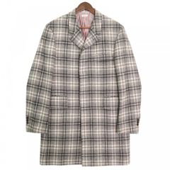 【在庫処分】 トムブラウン ピーコート メンズ チェック アウター アパレル 服 THOM BROWNE ウール    秋 冬 美品【中古品】