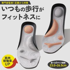 パワースリムアクティブインソール 1足 プランドゥ フィットネス インソール 歩行姿勢 下腹 3D立体アーチ