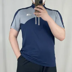 THE NORTH FACE(ザノースフェイス) ネイビー 機能性 ハーフジップ 半袖Tシャツ XL 250529