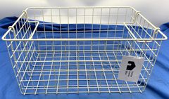 【開封済・未使用品】パール金属 バスケット サンドホワイト LLサイズ スタッキング ワイヤーバスケット N-8330