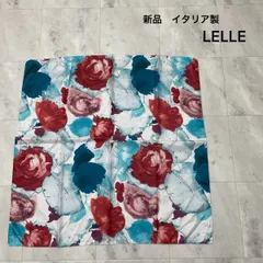 新品 イタリア製 LELLE レレ バンダナ ハンカチ ストール 花柄 バラ 総柄 EU ヨーロッパ 高級 玉SS3453