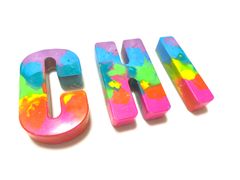 1文字レインボー