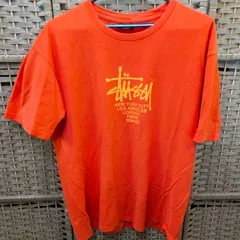 Stussy ステューシー Tシャツ 半袖  ロゴ オレンジ Lサイズ E07-20250828-02