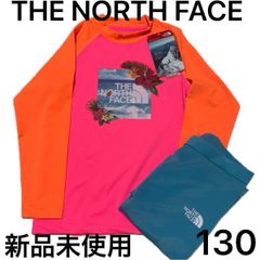 新品未使用　THE NORTH FACE ノースフェイス　上下セット　水着　ラッシュガード　ピンク　ブルー　キッズ 黒