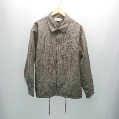 ◇ AZUL BY MOUSSY チェック柄 ポリエステル100％ ルーズシルエット 長袖 ジャケット サイズL ブラウン メンズ E  【1308290046074】