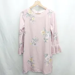 ◇ ⊂ ◎●未使用● 31 Sons de mode 花柄 長袖 膝下 ワンピース サイズ38 ピンク レディース E  【1412260013314】