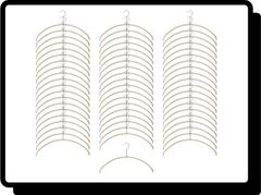 単品_60本組_ゴールド MAWA(マワ) すべり落ちないハンガー 【人体