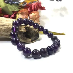 アメジスト パワーストーン ブレスレット 10mm 天然石ブレス   / メンズ レディース 男性 女性 幸運 開運 恋愛運 お守り (シンプル) ☆