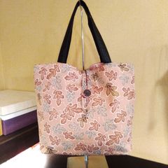 着物　手さげバッグ（中横）ボタン付き