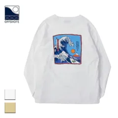 【新品】 OFFSHORE オフショア BANZAI FUJI L/S TEE メンズ/レディース ホワイト/ベージュ S-XL OS24-2DS-003