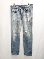 ◇ Θ EDWIN エドウィン ダメージ ジーンズ デニム パンツ サイズ28 ブルー レディース P  【1409090042065】