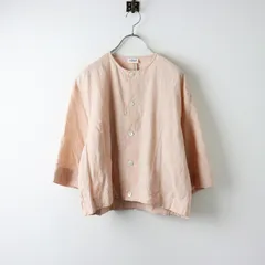 美品 ルグラジック LE GLAZIK LG-B0125 KLM リネン カラーレスシャツジャケット 36/ピンク 七分袖 羽織り ブラウス【2400014155464】のサムネイル