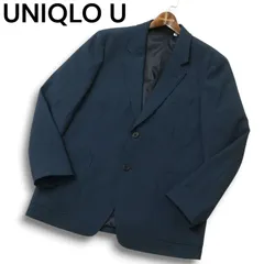 UNIQLO U ユニクロ ユー ルメール 通年 総裏 ポリ100%★ アンコン テーラード ジャケット Sz.M メンズ 紺 ネイビー