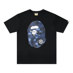 【A BATHING APE 】 2色選択可能  アベイシングエイプ 大人気 Ｔシャツ  男女兼用 春夏  半袖 黒 白 ブラック ホワイト ZXC166