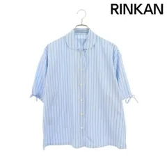 プラダ　半袖シャツ　パフスリーブ　ベイビーブルー PRADA ストレッチ 38 プラダ 半袖シャツ パフスリーブ ベイビーブルー PRADA ストレッチ 38