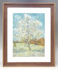 新品☆額付アートポスター★フィンセント・ファン・ゴッホ☆Vincent van Gogh☆白桃の花☆111
