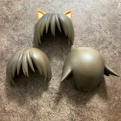 現状品　ねんどろいど 宮藤芳佳「ストライクウィッチーズ」髪パーツ　ヘアパーツのみ　前髪2種類　獣耳　ケモ耳　写真にあるもののみ　バラ売り不可