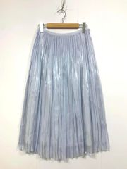 UNTITLED アンタイトル 153-73604 定価19800円 ルミナスサテン スカート size2/水色  ■◆レディース