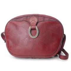 OLD Dior オーバルロゴ金具トロッター柄ショルダーバッグ（赤）