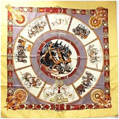 エルメス シルク スカーフ カレ90 『CHEVAUX DE TRAIT』