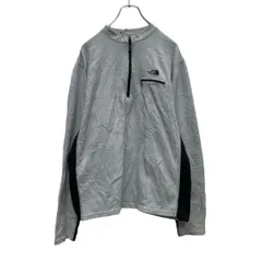 THE NORTH FACE ハーフジップ フリースジャケット L ライトグレー ノースフェイス アウトドア 古着卸 アメリカ仕入 a606-6928
