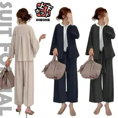 パンツスーツ セットアップ レディース 春 秋 冬 3点セット スーツ ジャケット ワイドパンツ  ツーピース 通勤 OL ビジネス オフィス 入学式 卒業式 入園式 卒園式 フォーマル ママコーデ 大人 着痩せ 高見え  きれいめ