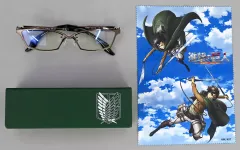 【中古】アクセサリー(非金属) [レンズ度無し] エレン＆ミカサモデル コラボ眼鏡 「ヤブシタ×進撃の巨人」