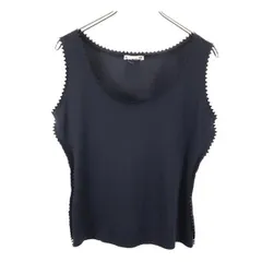 イッセイミヤケ 日本製 タンクトップ M ブラック系 ISSEY MIYAKE レディース 【中古】  【230712】 メール便可