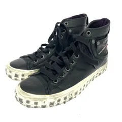 DIESEL ディーゼル 表記サイズ:23 ハイカット スニーカー  ブラック 汚れ加工  レディース　240001148888